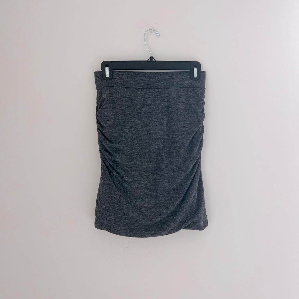 Banana Republic gray ruched mini skirt XS